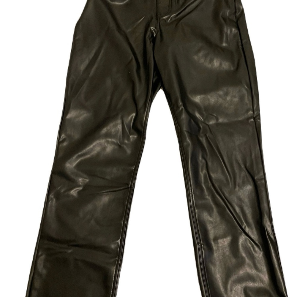 Abercrombie & Fitch Curve Love Vegan Leather Ankle Straight Pant size 27
